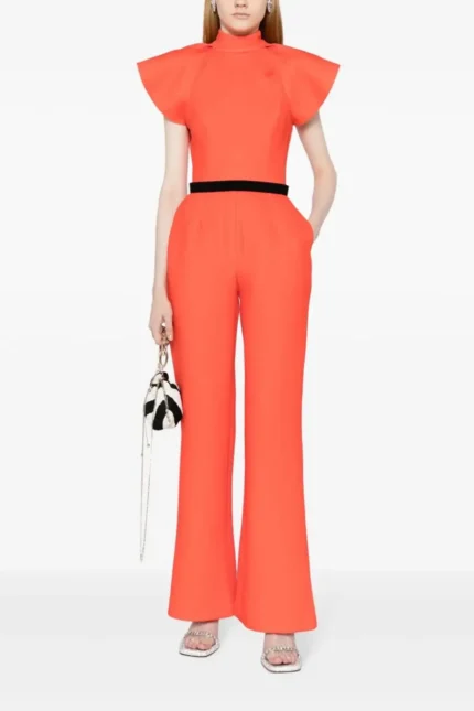 Saiid Kobeisy Capsule Exclusive Ruffled detail belted jumpsuit (1)